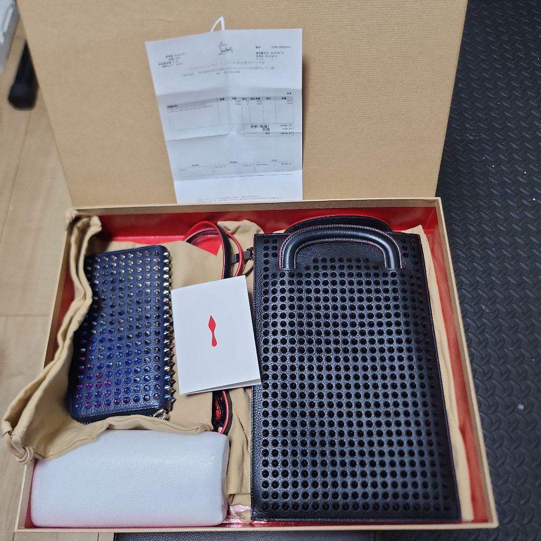 ルブタン trictrac クラッチバック ショルダーバッグ 財布 スタッズChristian Louboutin
