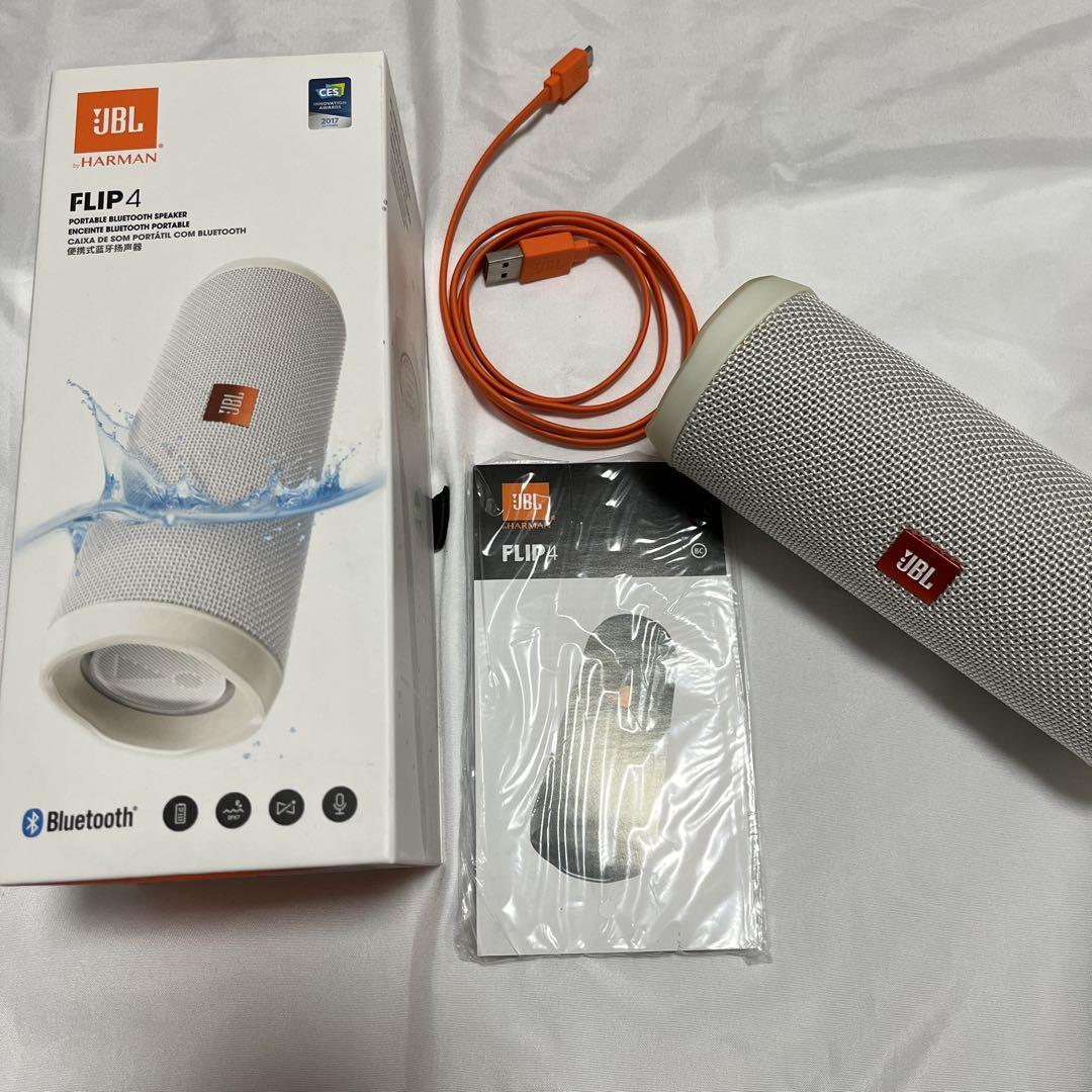 JBL FLIP4 ワイヤレススピーカー Bluetooth ホワイト - メルカリ