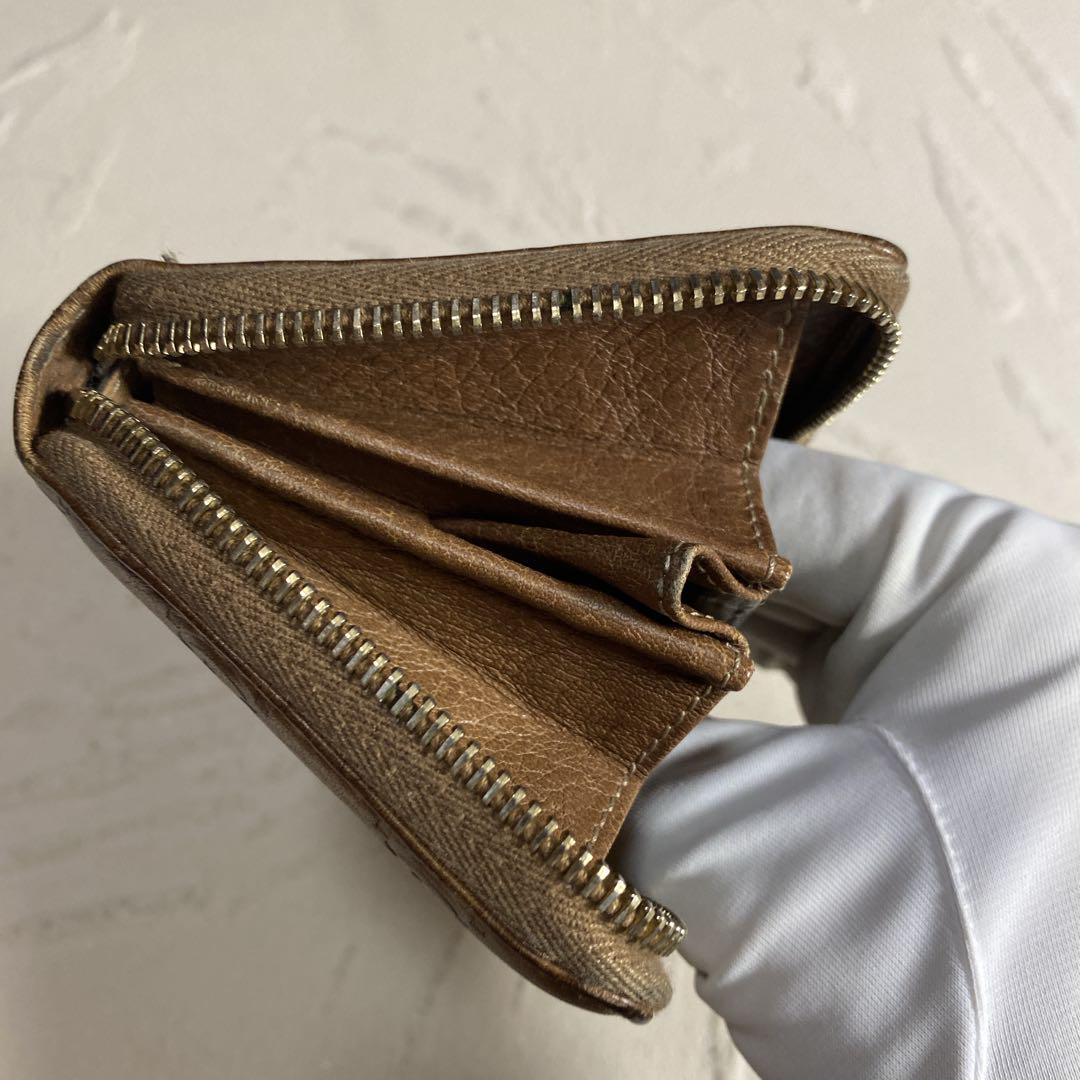 グッチ　GUCCI 長財布　シマレザー　バンブー　タッセル　ラウンドファスナー