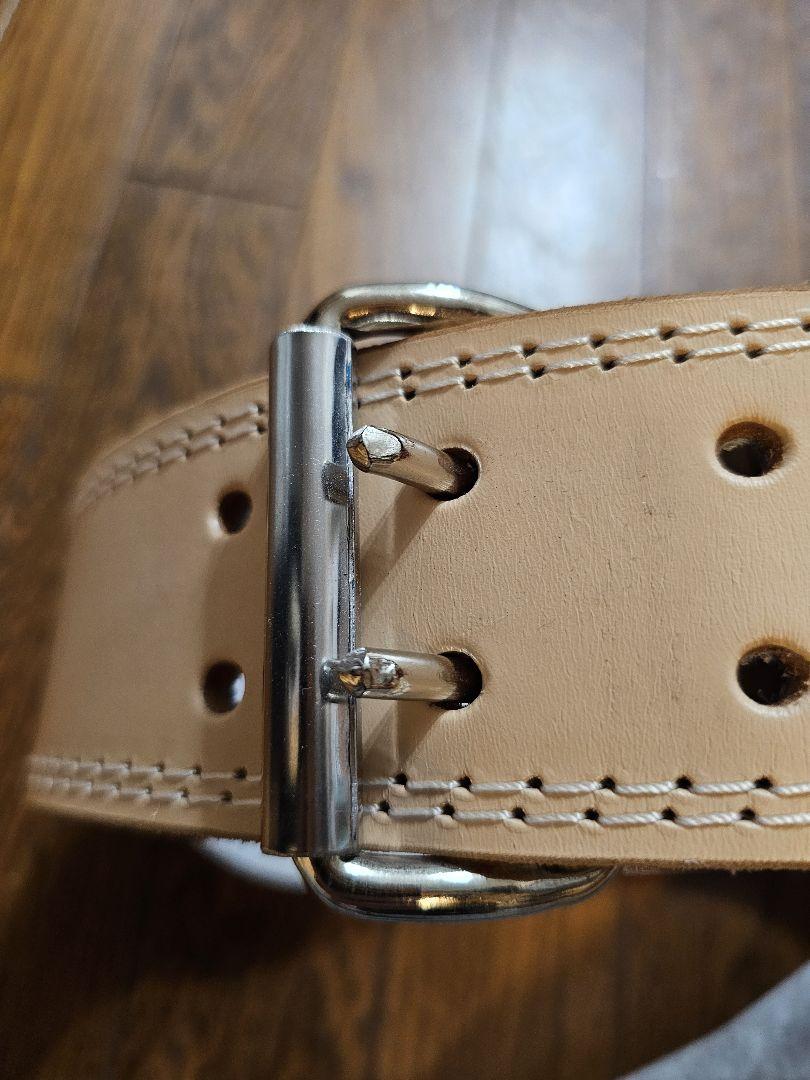 美品ゴールドジム プロ レザーベルト トレーニングベルト Mサイズ