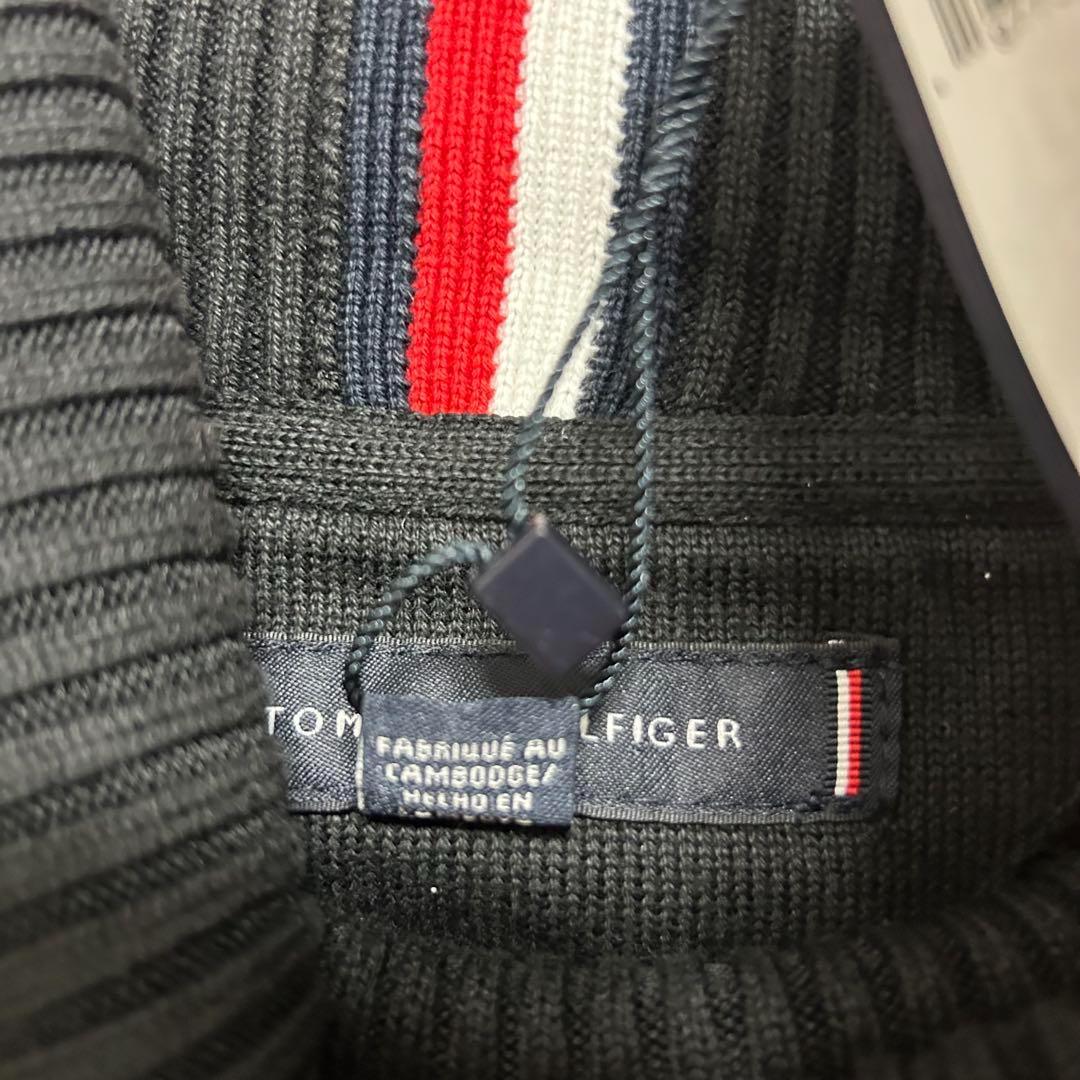 【新品】TOMMY HILFIGER ケーブルニット　タートルネック　S　黒