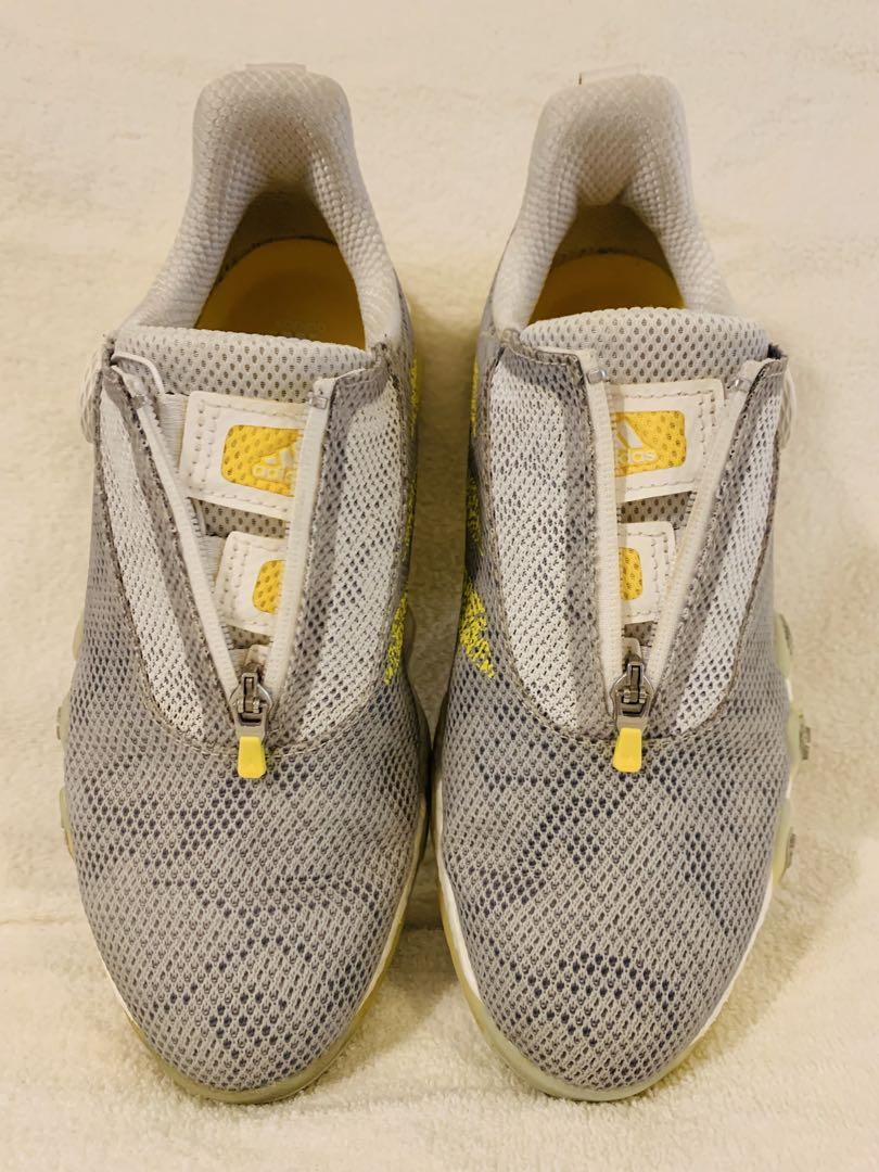 adidas ゴルフシューズ BOAシステム グレー/イエロー　レディース