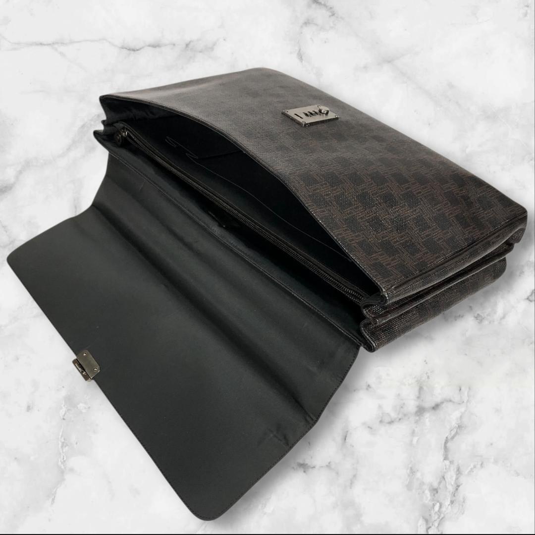 ダンヒル dunhill ディーエイト柄 ビジネスバッグ ダイヤルロック金具