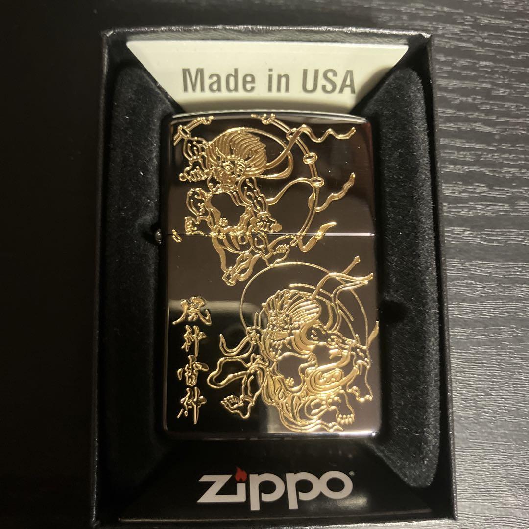 ZIPPO ライター 風神雷神 ほぼ未使用