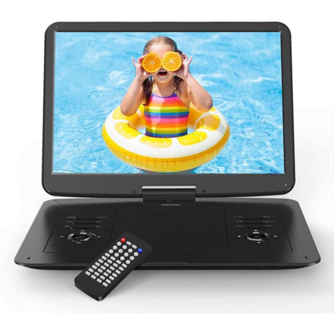 ポータブルdvdプレーヤー 17.9型 液晶 15.4インチ 6時間連続再生対応