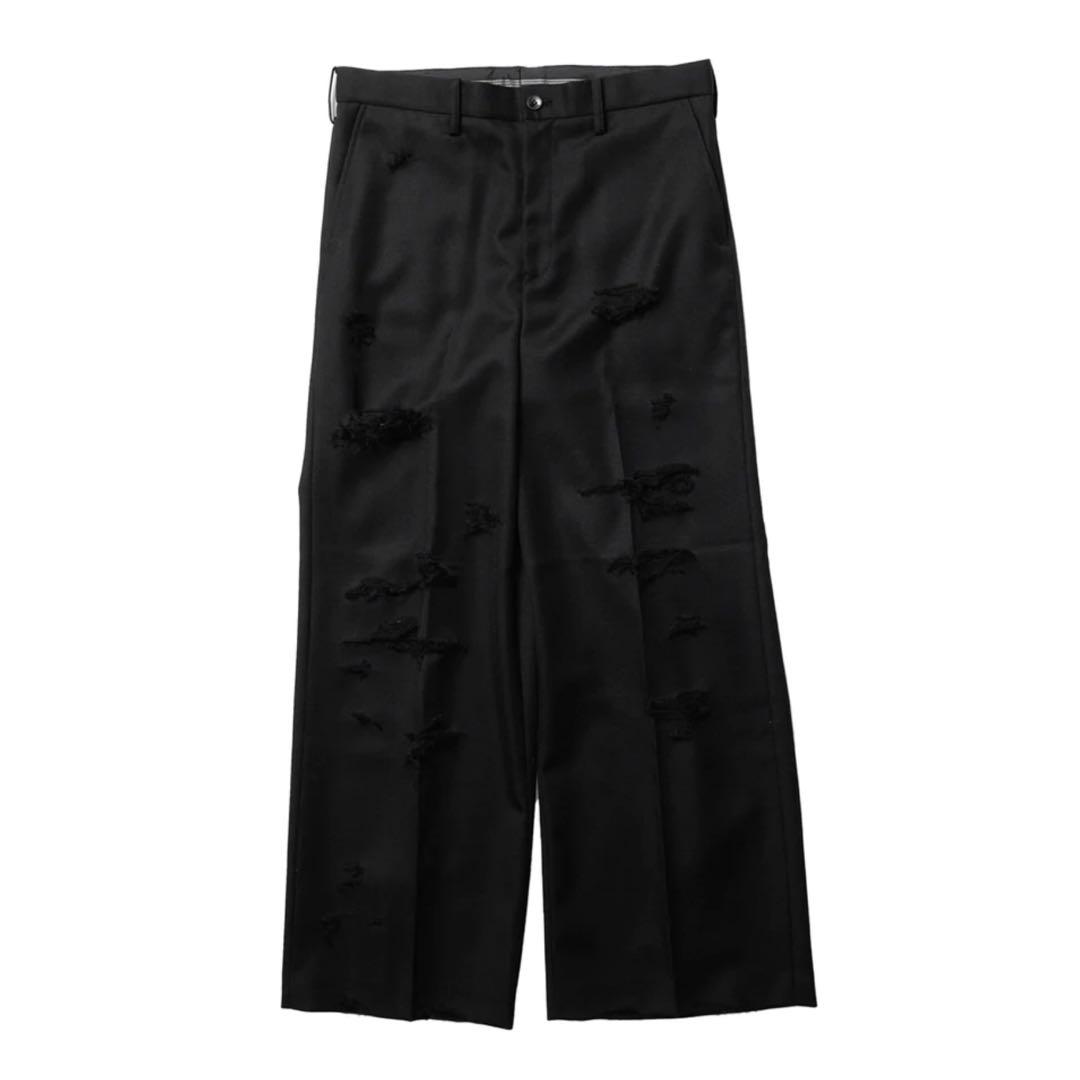 スラックス DOUBLET 23ss DESTROYED WIDE TROUSERS