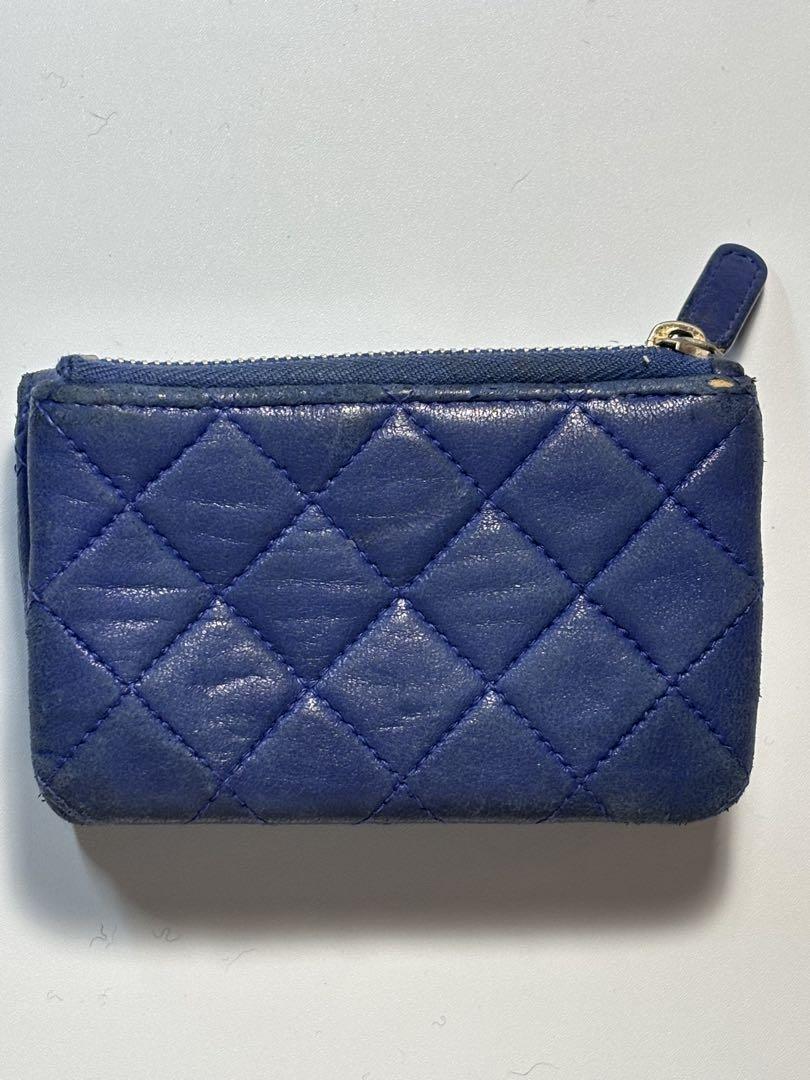 CHANEL ネイビー キルティング コインケース