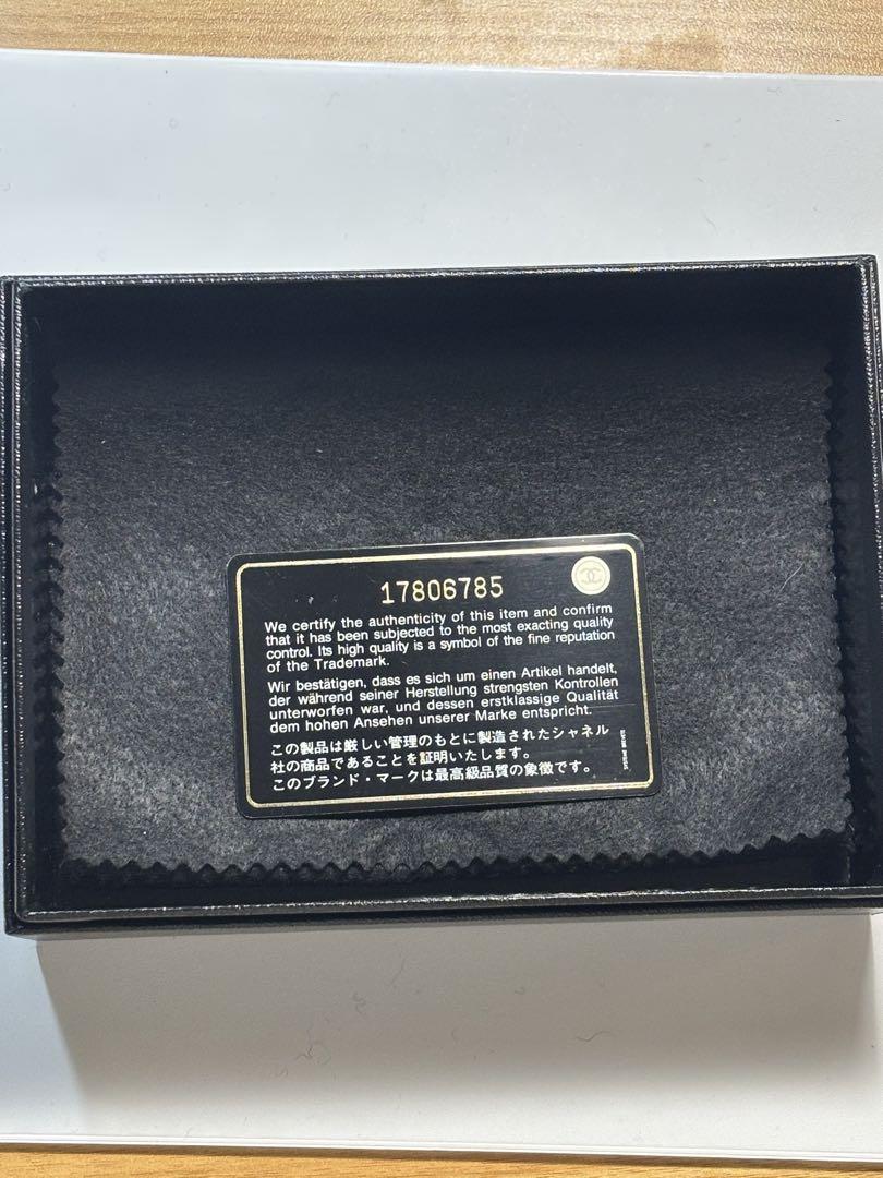 CHANEL ネイビー キルティング コインケース