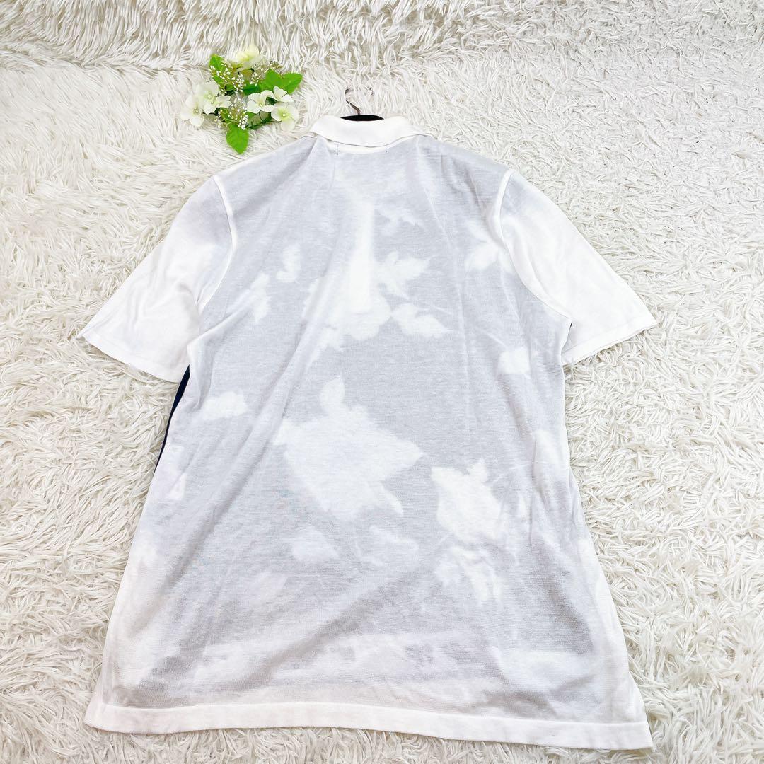 LEONARD ネイビー フラワー シャツワンピース ポロシャツ 半袖シャツ