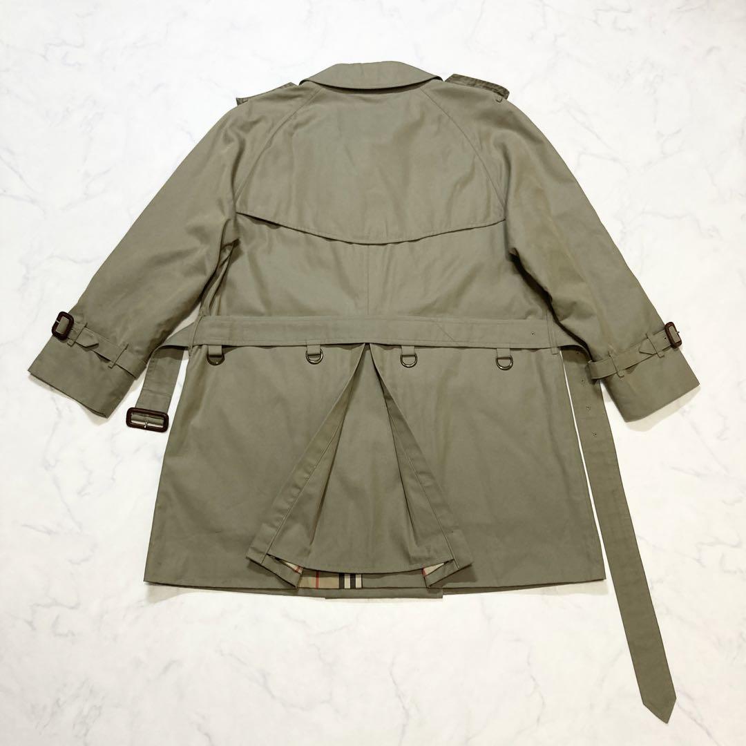 【美品 白タグ 玉虫色】 Burberrys バーバリー トレンチコート ベルト
