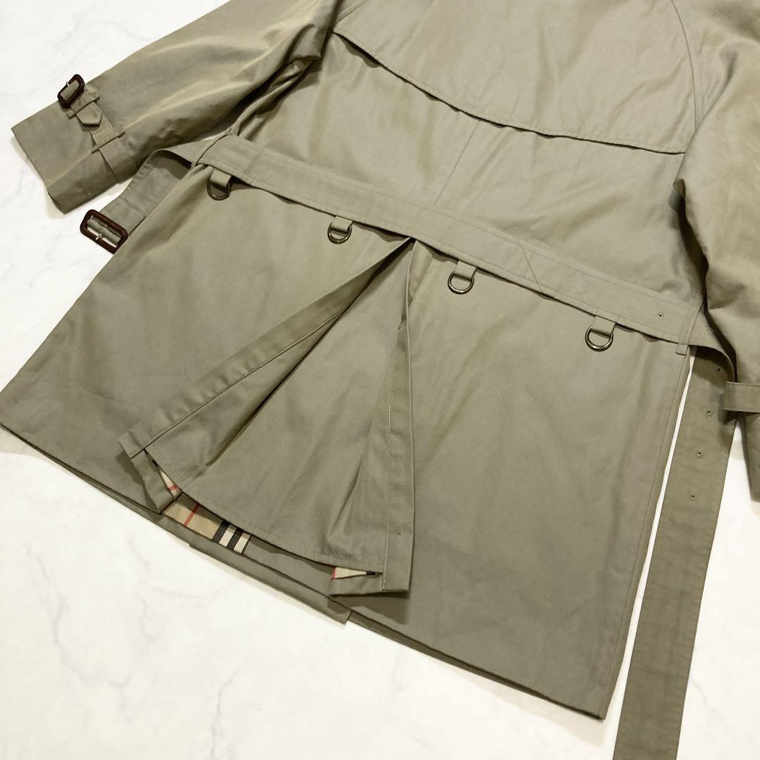 【美品 白タグ 玉虫色】 Burberrys バーバリー トレンチコート ベルト