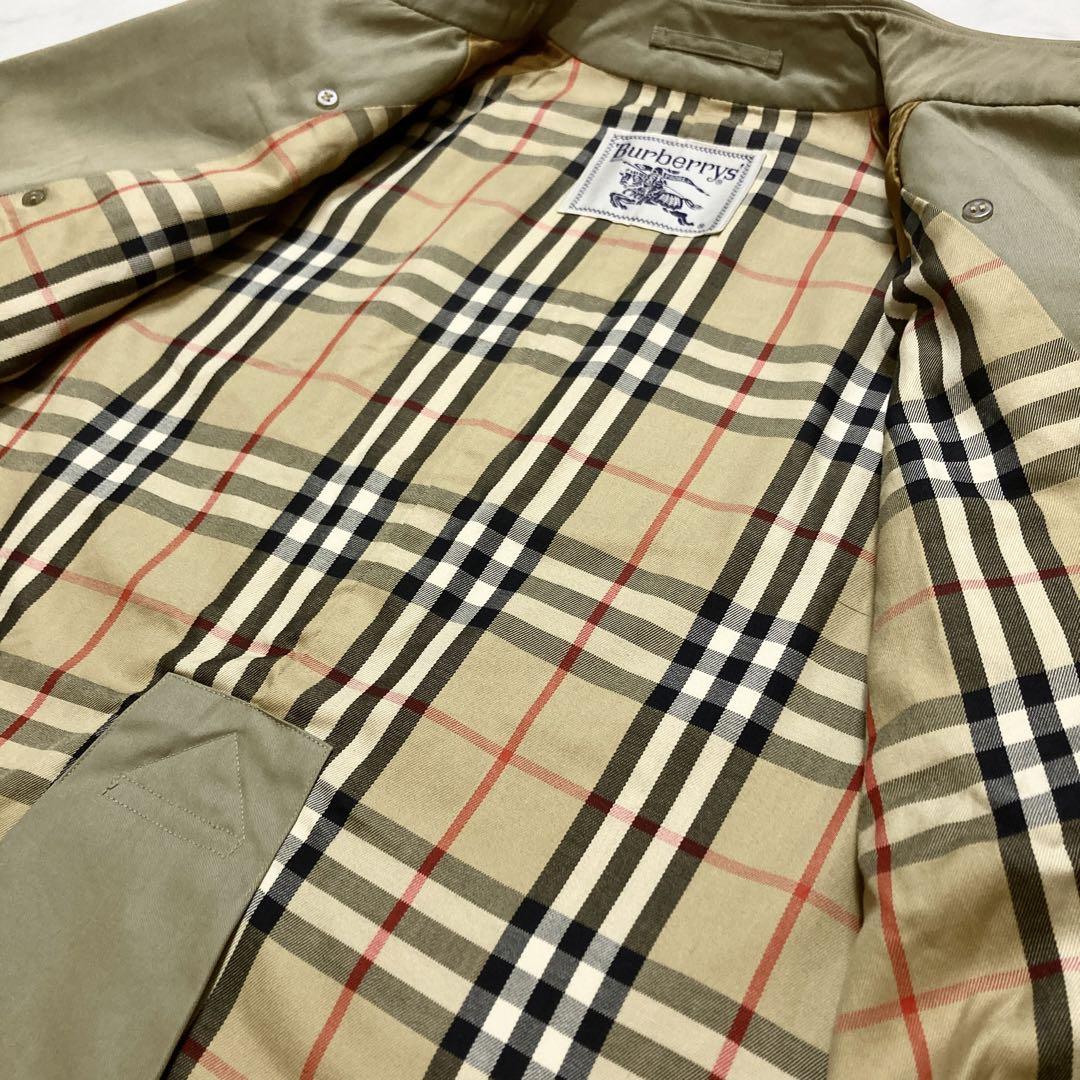 【美品 白タグ 玉虫色】 Burberrys バーバリー トレンチコート ベルト