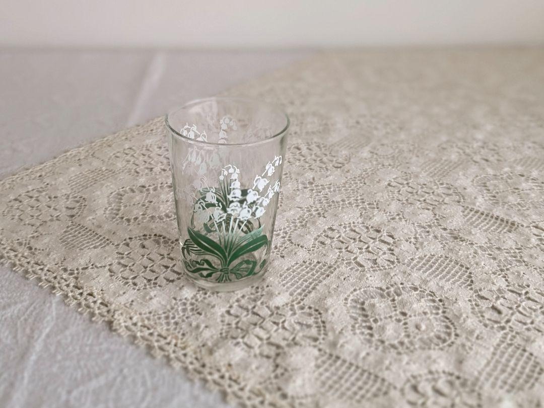 * vintage glass ❀ 可愛らしい スズラン グラス
