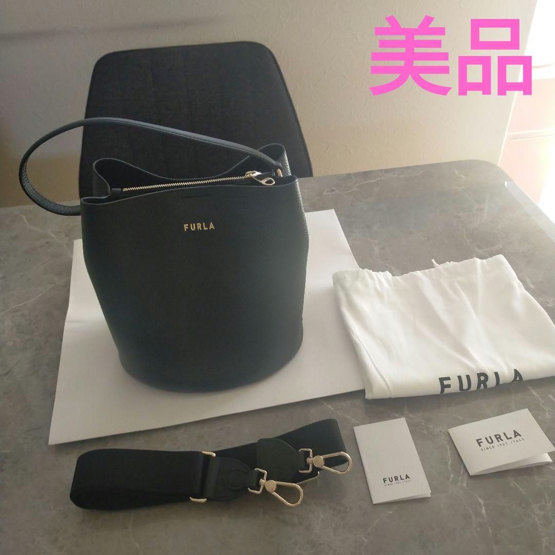 専用!FURLA ダナエ バケツ型 ショルダーバッグ ブラック 美品