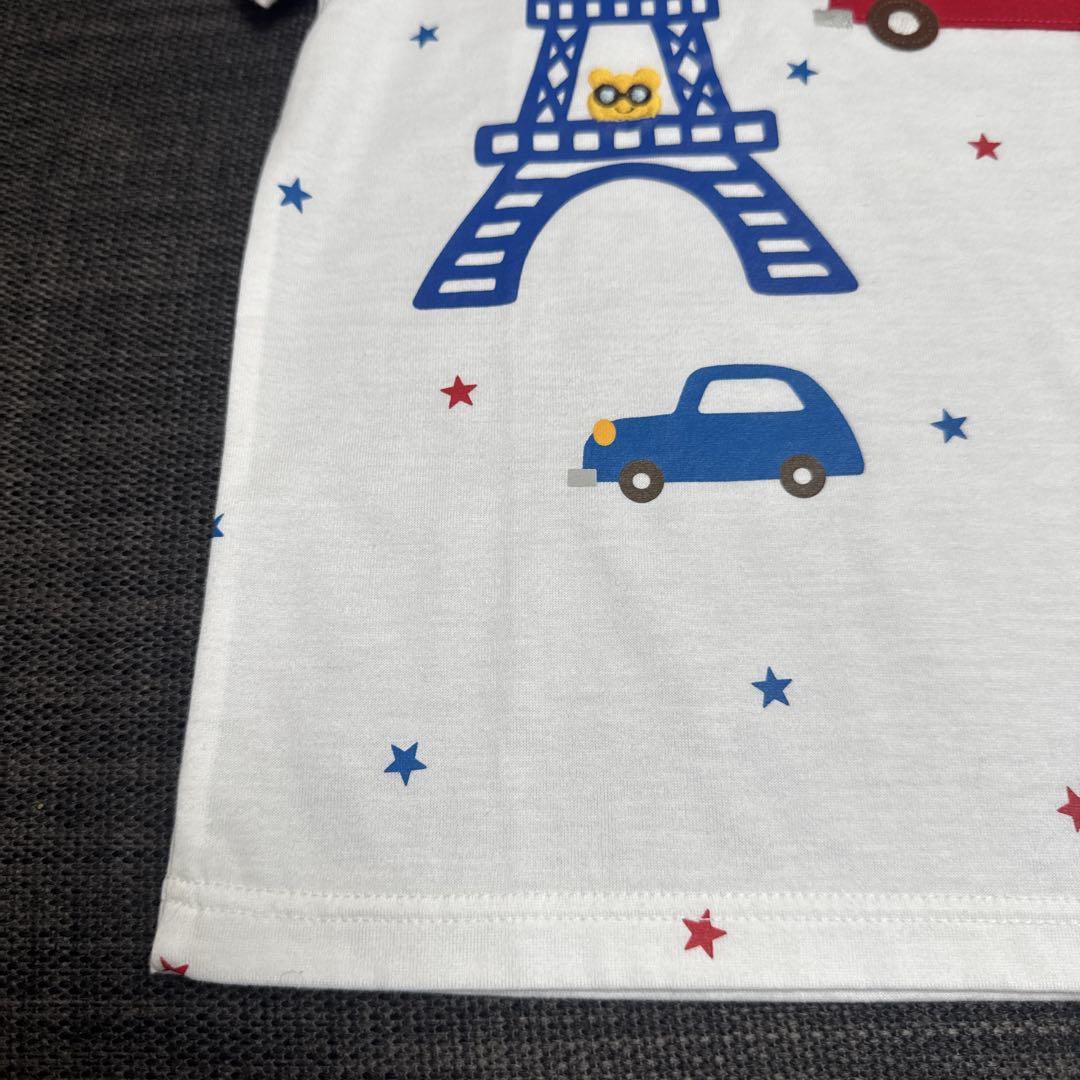 ミキハウス　100 新品　Tシャツ　半袖　トップス　プッチー　車　乗り物