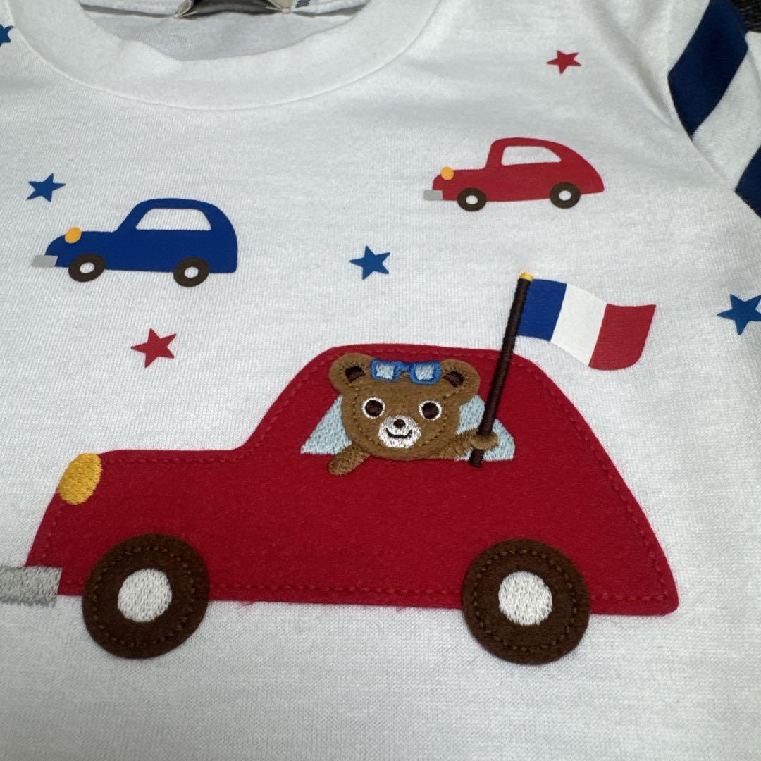 ミキハウス　100 新品　Tシャツ　半袖　トップス　プッチー　車　乗り物