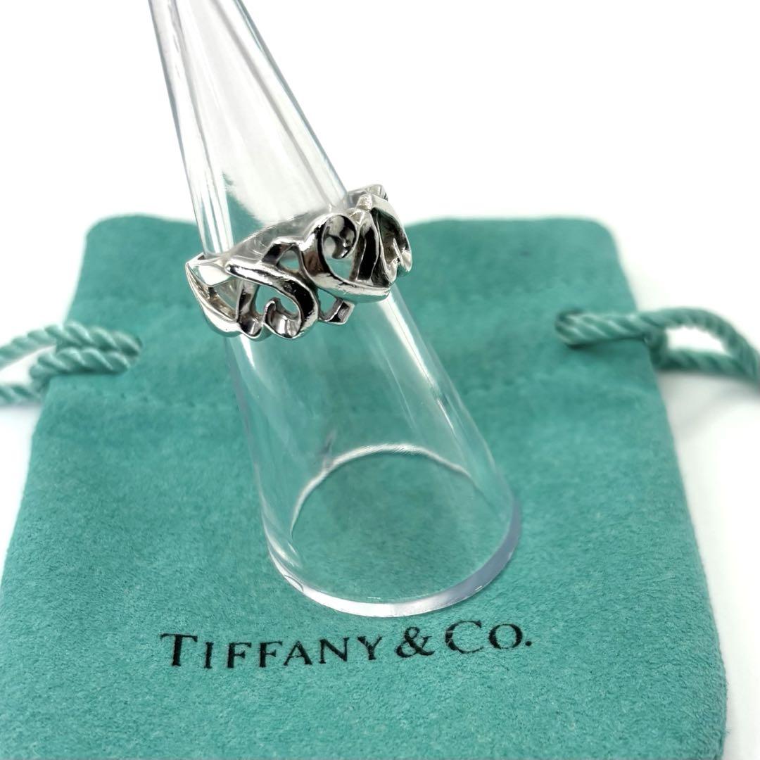 TIFFANY&CO.トリプルラビングハートリング 約9号 シルバー 925