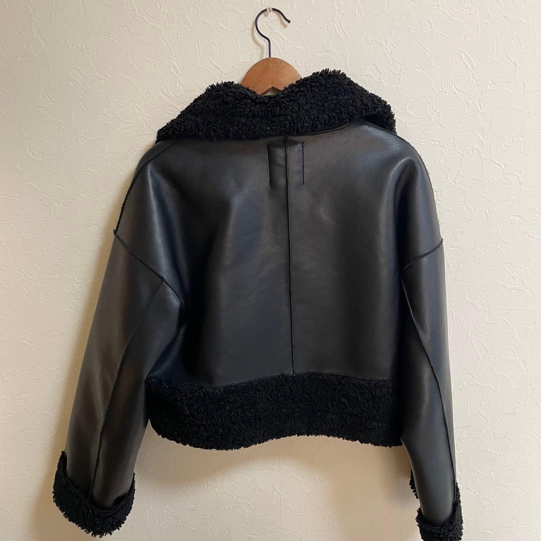 jouetieジャケットショート丈レザージャケット ボア付きM WWW_MORNINGWALKER_COM