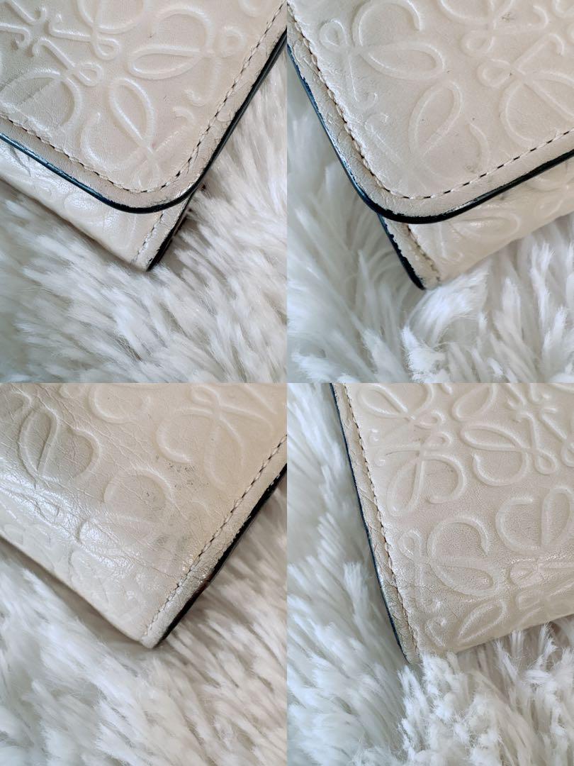✩付属品完備✩LOEWE ロエベ 長財布 二つ折り アナグラム ベージュ レザー