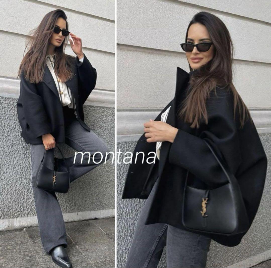 完売品 ザラ ZARA 23AW マンテコ ウールブレンドオーバーサイズコート 新品 2023aw ZARA manteco ウールブレンド ショートコート
