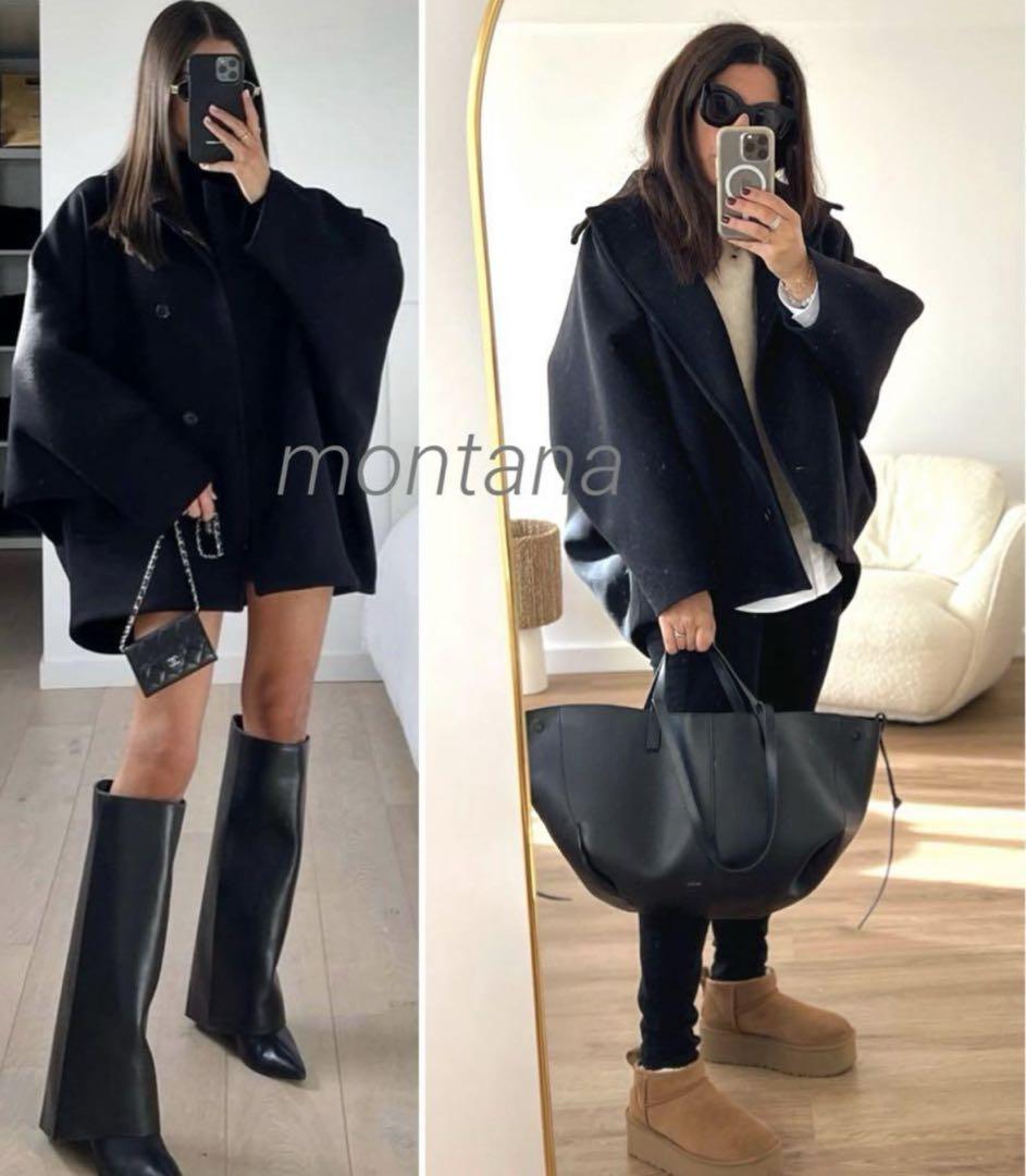新品 2023aw ZARA manteco ウールブレンド ショートコート