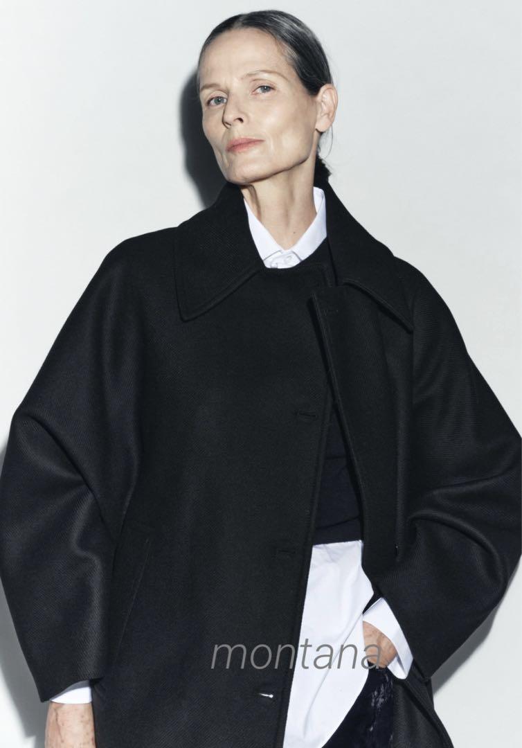 完売品 ザラ ZARA 23AW マンテコ ウールブレンドオーバーサイズコート 新品 2023aw ZARA manteco ウールブレンド ショートコート