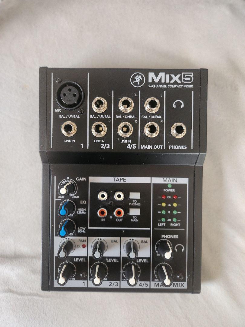 2025激安通販 Mackie Mix5 5チャンネルミキサー - メルカリ 配信機器・PA機器・レコーディング機器