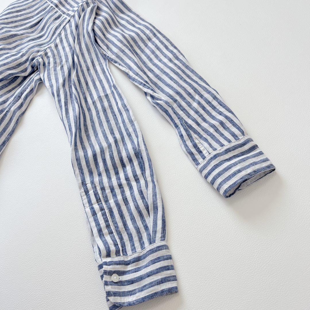 美品✨ Frank&Eileen リネン　ストライプ　シャツ　別注　ロンハーマン