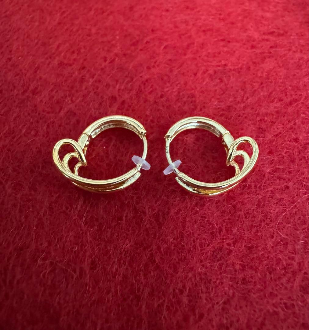 K18 ピアス キャッチレスフープピアス K18 ピアス キャッチレスフープピアス