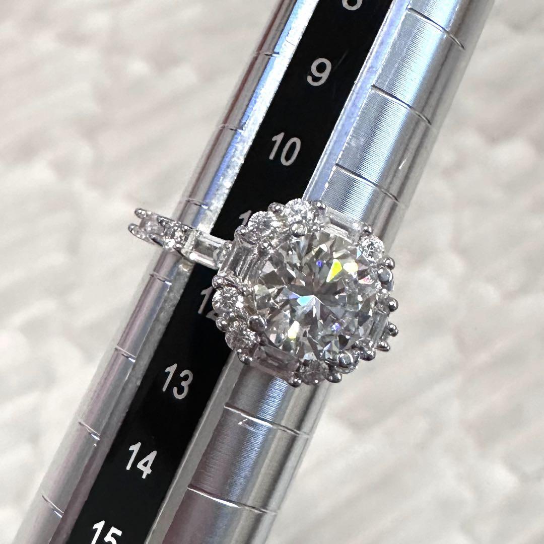 モアサナイト 2ct 11号 18k仕上げ プラチナ 韓国 指輪 リング 高見え