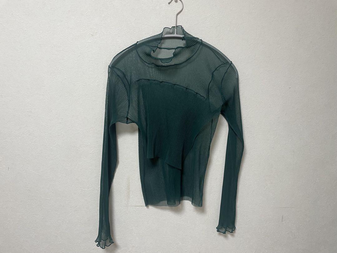 コトハヨコザワ　sheer layer long sleeve
