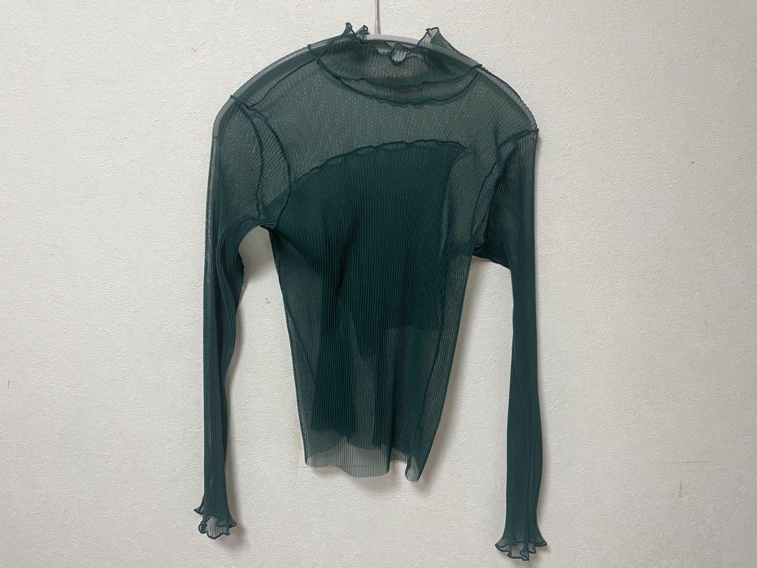 コトハヨコザワ　sheer layer long sleeve