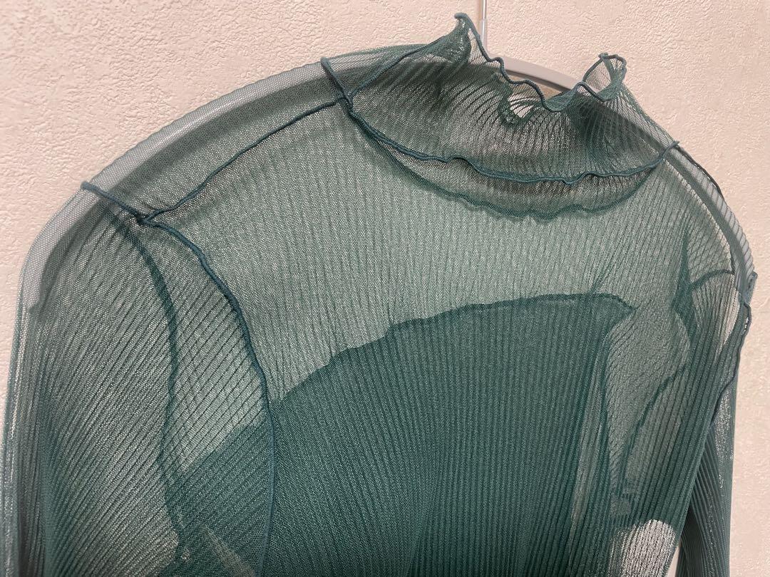 コトハヨコザワ　sheer layer long sleeve