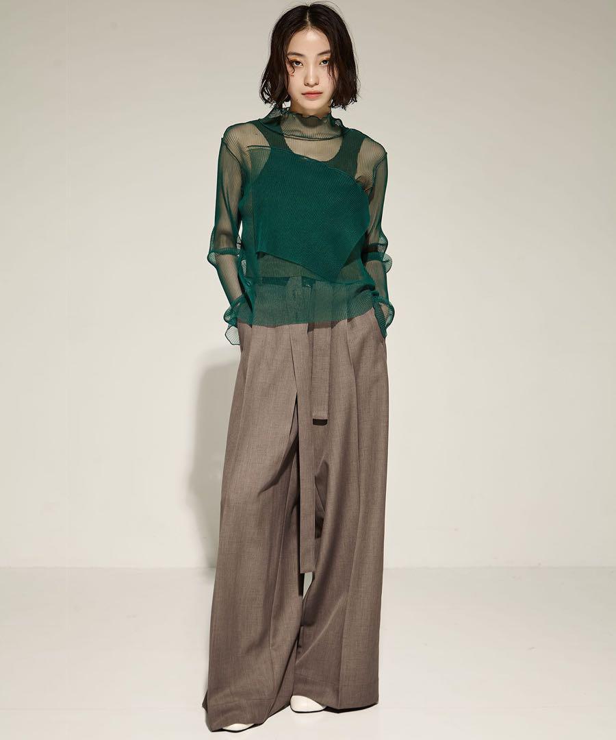 コトハヨコザワ　sheer layer long sleeve