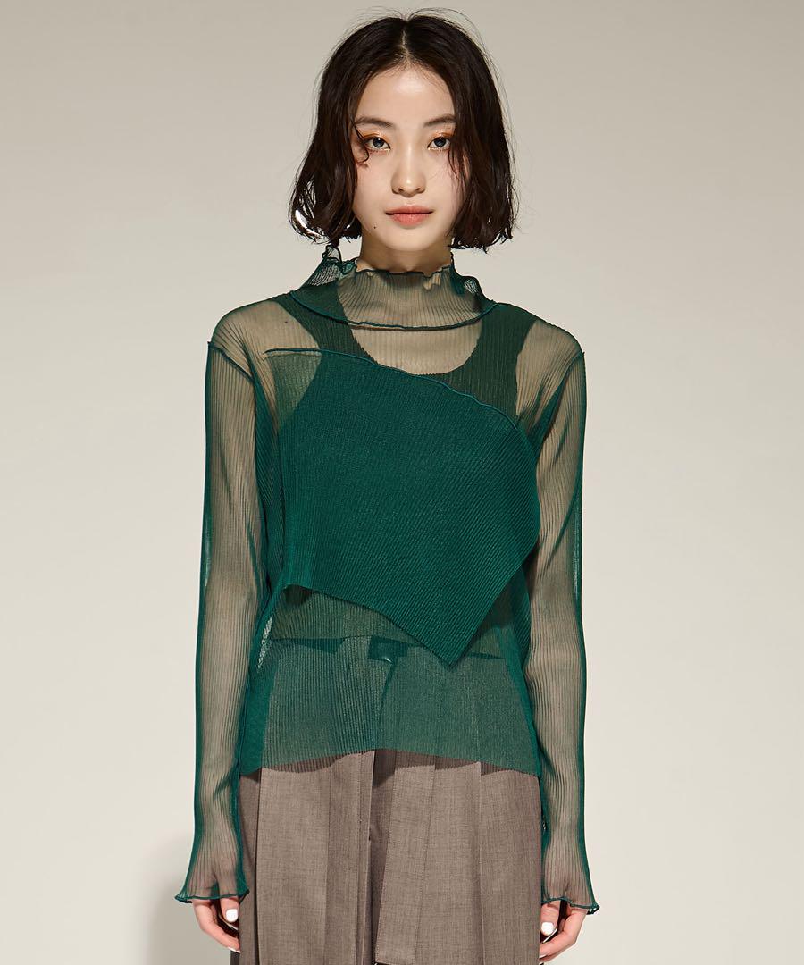コトハヨコザワ　sheer layer long sleeve