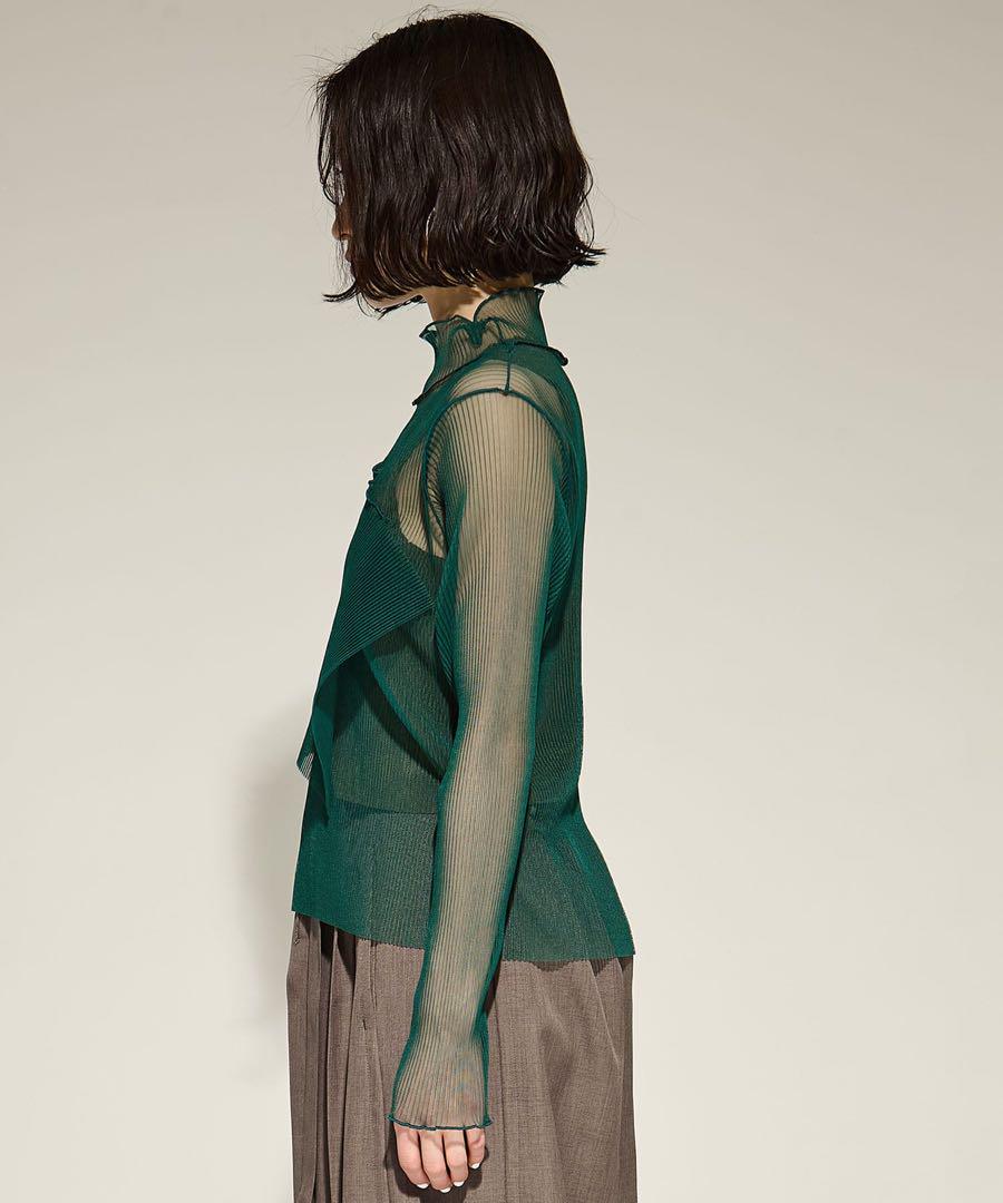 コトハヨコザワ　sheer layer long sleeve