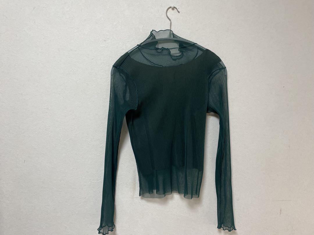 コトハヨコザワ　sheer layer long sleeve