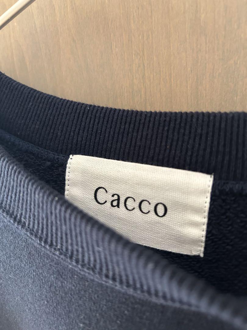 ⭐︎aa⭐︎cacco ショート丈ワイドスウェット（ネイビー）