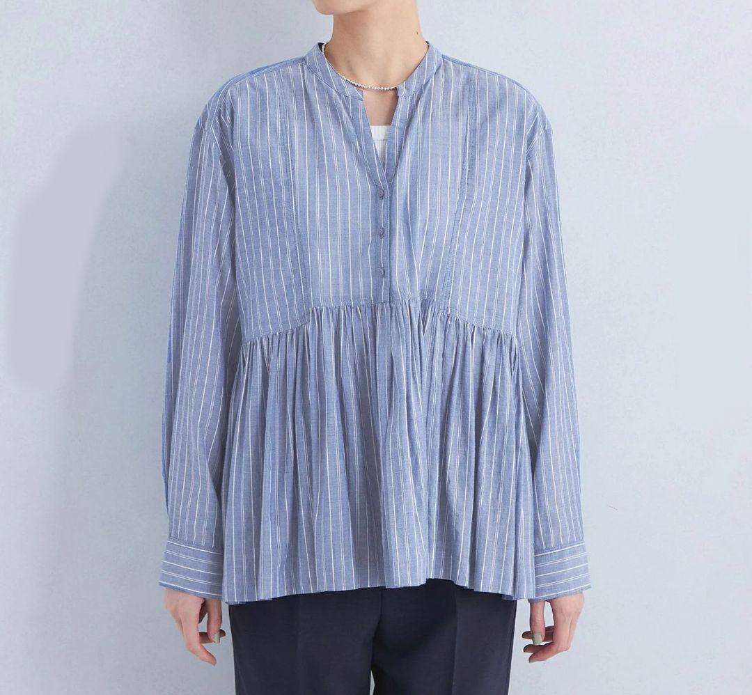 【新品】green label relaxing 全方位映えブラウス ストライプ