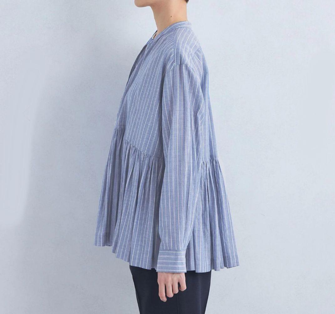 【新品】green label relaxing 全方位映えブラウス ストライプ