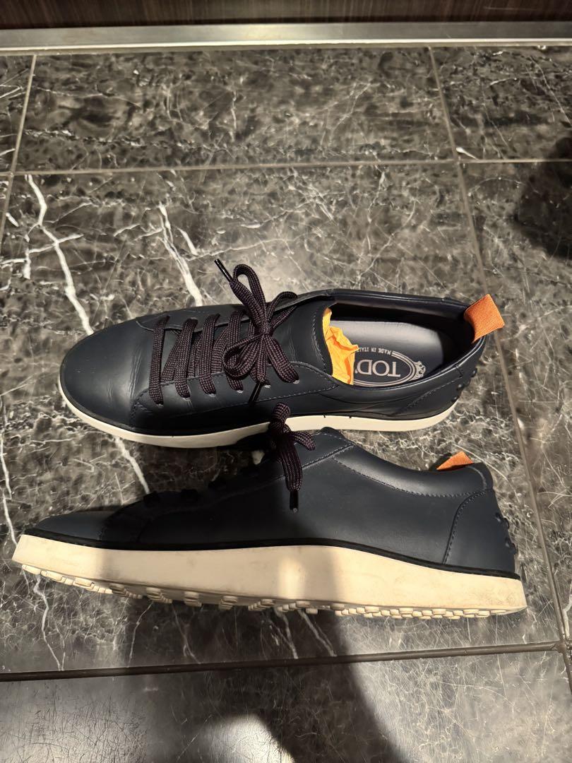 TOD S | トッズ ネイビー レザー スニーカー