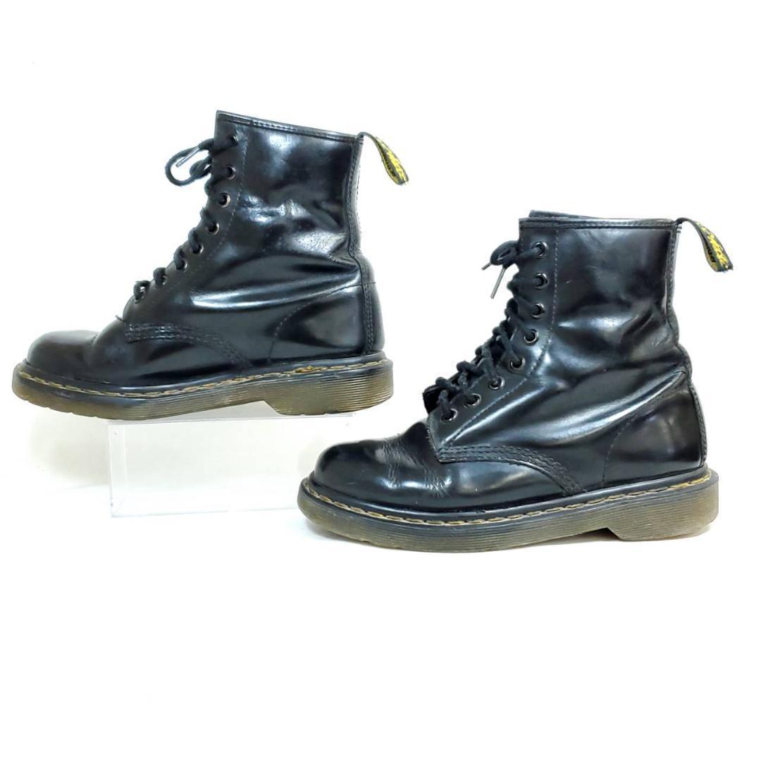 ドクターマーチン　1460　8ホール　UK5　本革　レザー　定番　ブラック ドクターマーチンDr.Martens 1460 レザー8ホールブーツ 黒UK7