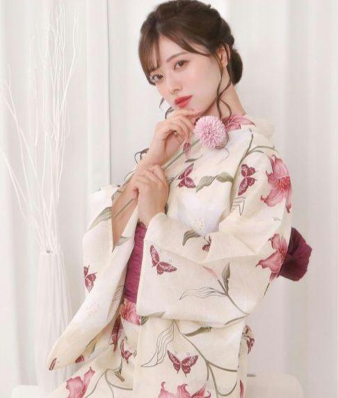 【新品】 KYOETSU キョウエツ 花柄 浴衣セット 6点セット 変わり織