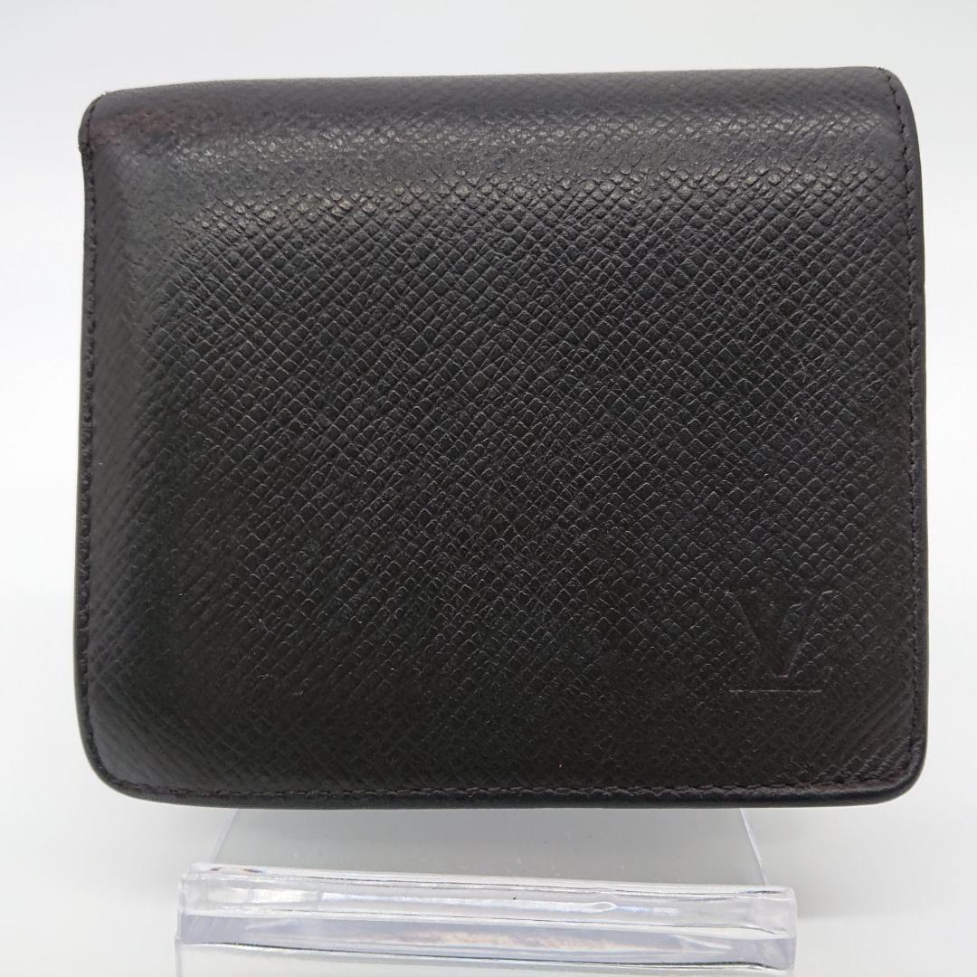 ルイヴィトン タイガ 折り財布 ポルトビエ3 カルトクレディ ブラックLOUIS VUITTON