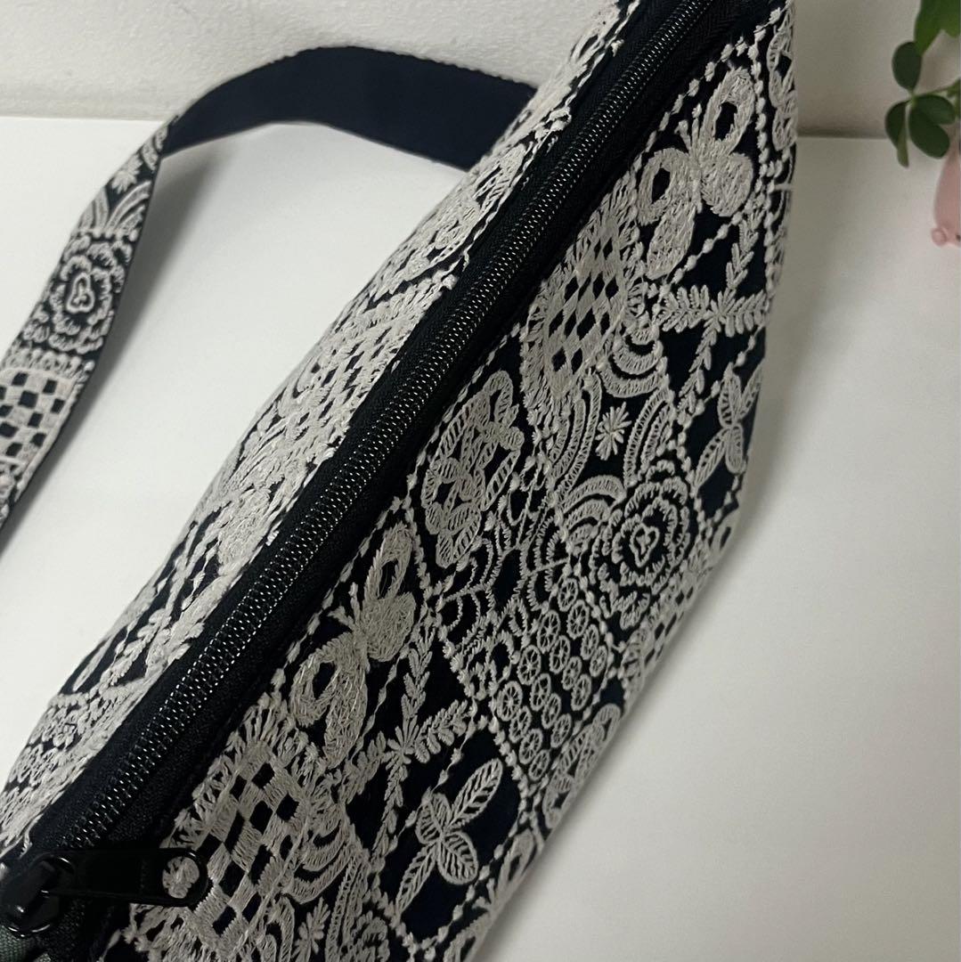 ミナペルホネン ハンドメイド マチ付きショルダーバッグ