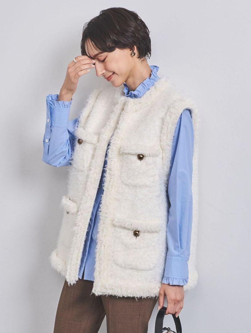 新品 シャギーツイードベスト