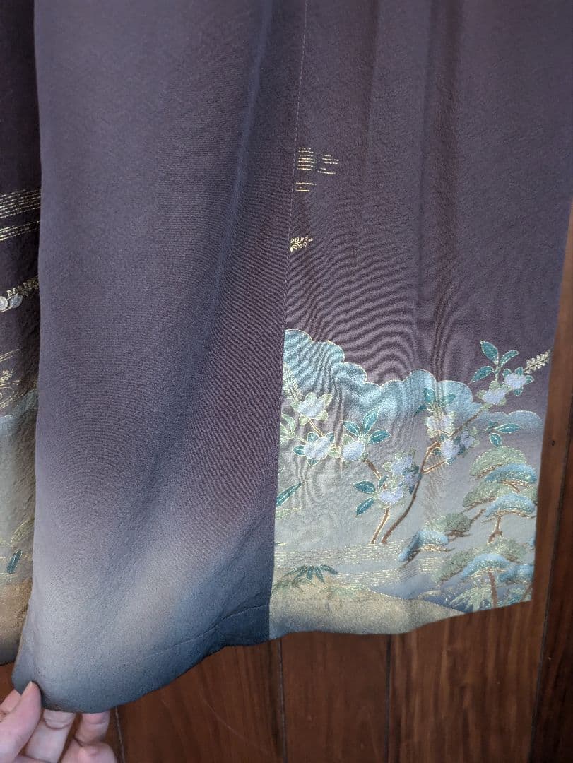 着物リメイクワンピース オフタートル 着物リメイクワンピース オフタートル