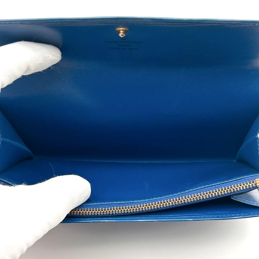 Louis Vuitton エピ 長財布 ポルトフォイユサラ 青
