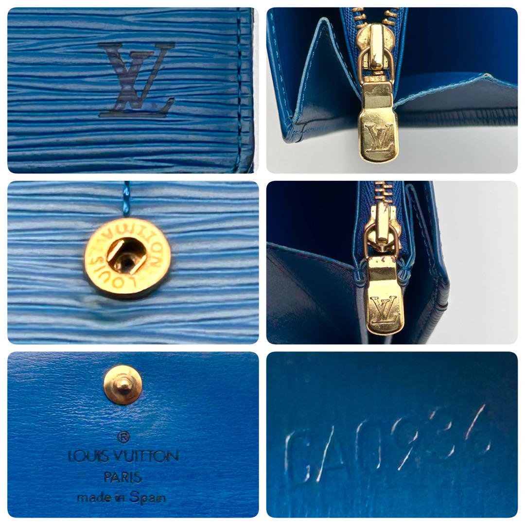 Louis Vuitton エピ 長財布 ポルトフォイユサラ 青