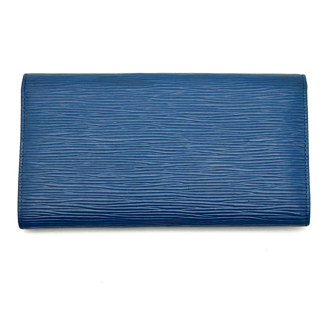 Louis Vuitton エピ 長財布 ポルトフォイユサラ 青